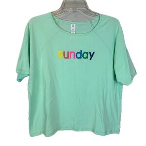 Love Life Live Sunday T-shirt Loungewear PJ Pajama Top Womens size Medium M